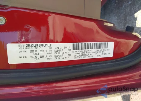 2012 Volkswagen Routan Se из США, поврежденный, VIN 2C4RVABG5CR355524